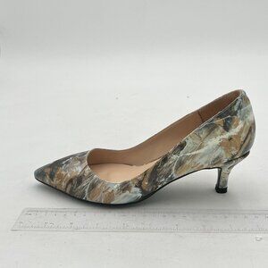 YDN Grey Kitten Heel Pumps Pointed Toe Dress Shoes for Office Lady
